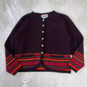 Vintage Tally-Ho Knit Button Front Cardigan Size Large